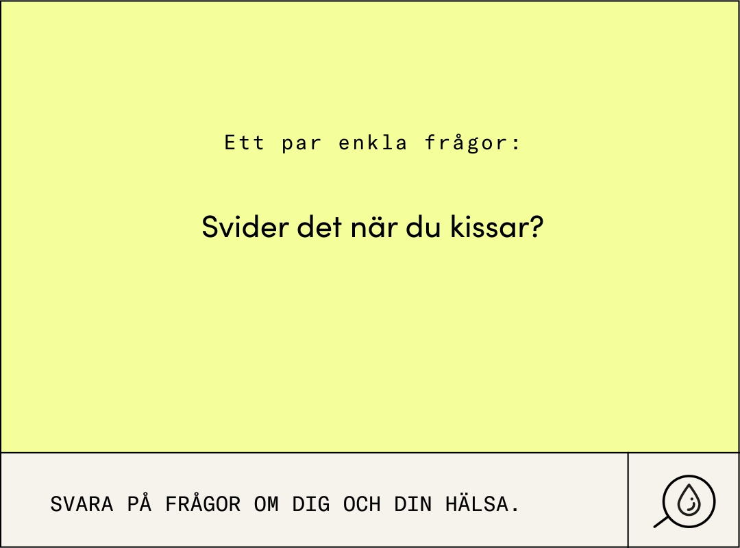 reklam för urinkollen: svider det när du kissar?